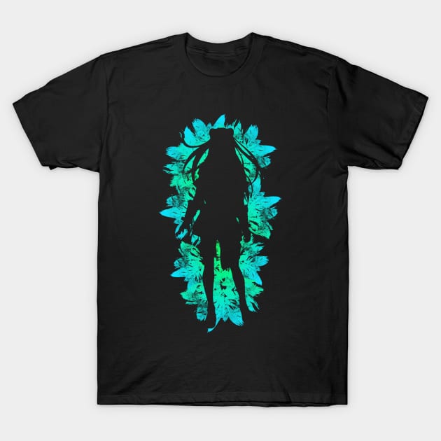 Shield - Green Flowers style T-Shirt by Scailaret